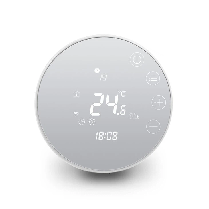 TGR 86 slimme thermostaat in vloerverwarming met ronde scherm